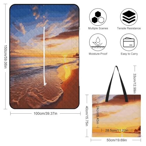Couverture de pique-nique imperméable pliable et voyage camping - 4