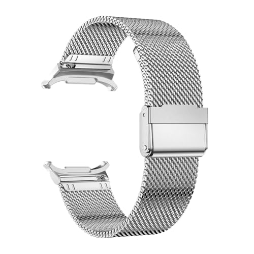 LDFAS for Galaxy Watch 7 Ultra Bands, Mesh Metal Watch Strap Compatible for Samsung Galaxy Watch 7 Ultra 47mm Band, Silver