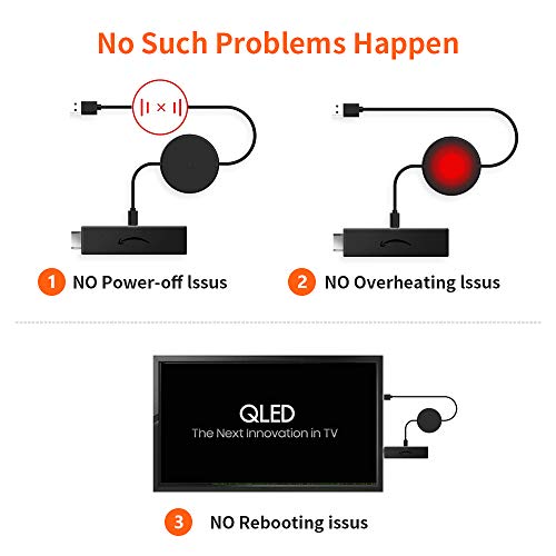 USB Power Cable for Fire Stick Accessories, Micro USB Power Adapter for Fire Stick, Fire Stick 4K, Fire Stick 4K Ultra HD (No AC Adapter Required)