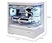 Zalman P30 Micro-ATX Case, MATX PC Case with 3 x 120mm ARGB Fans Pre-Installed, Panoramic Frameless Tempered Glass Front & Side Panel, Type-C and USB 3.0, White