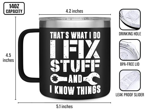 Funnygiftsformen14ozstainlesssteelinsulatedcoffeemugwithlidfathersdaybirthdaygiftsfordadfromdaughtersongrandpafromgrandkidsunclehusband Urban Country Home Decor Funny gifts for men 14 oz stainless steel insulated coffee mug with lid fathers day birthday gifts for dad from daughter son grandpa from grandkids uncle husband urban country home decor