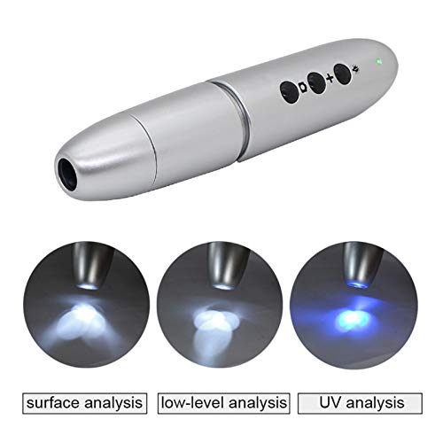 Microscopio digital USB inalámbrico 100x para análisis de piel con luz polarizada UV 4