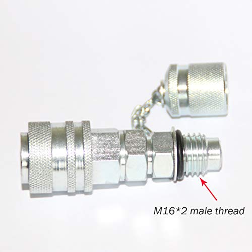 Image of XZT 9000PSI Hydraulic Pressure Test Coupling Kit,Pressure Gauge for USA Brand Excavator Repair