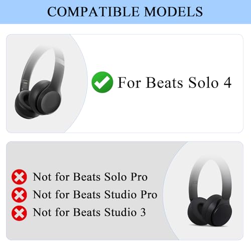 3 in 1 Anti-Scratch Ear Pad Cover/Shell Cover/Headband Cover for Beats Solo 4 Headphones
| Soft Silicone Protector Acce