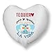 Muy Chulo Cojín Corazón Te Quiero como se Quieren los Patos - Relleno Incluido - Frase romántica - para Regalo de San Valentín o Aniversario - Decoración sofá Sala de Estar o habitación