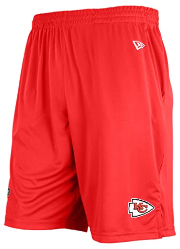 New Era NFL Football Men's Ground Running Performance Casual Shorts, Kansas City Chiefs 2, Medium