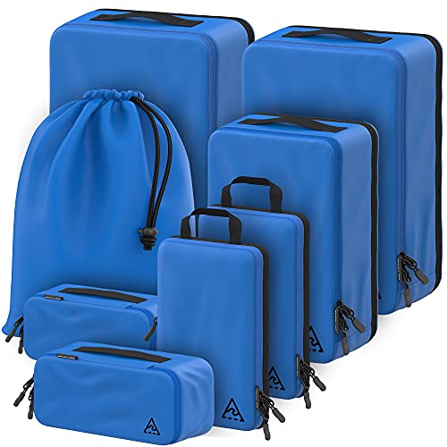 8-Piece Luxury Compression Packing Cubes & Bags for Travel –