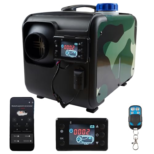 Image of 8KW Diesel Heater, 12V /24V All-in-One Parking Heater, Diesel Air Heater with LCD Screen, Bluetooth APP, Heat-Resistant Protective Sleev and 1.2 Gal Fuel Tank for RVs, Campers and Trucks