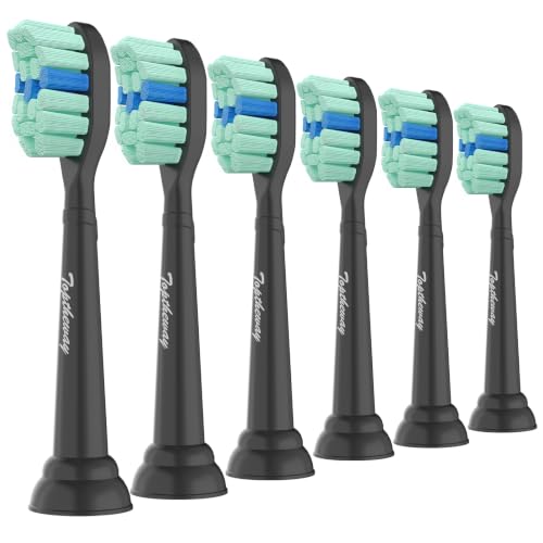 Toptheway �����p���u���V�w�b�h Philips Sonicare Protectiveclean Dailyclean ���C�R���g���[�� �d�����u���V 4100 5100 C2 W2 G2 �u���b�N 6�p�b�N