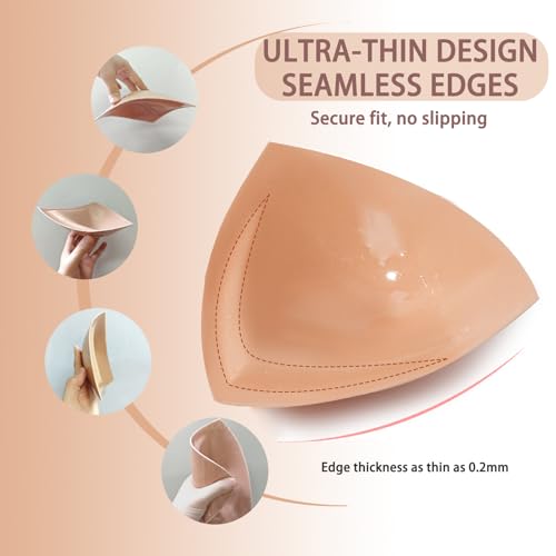 Image of Double-Sided Sticky Bra Lift Inserts | Lightly Padded Push-Up Adhesive Bra for Large Bust | Reusable & Invisible Insert Pads