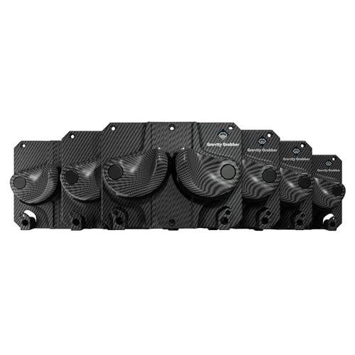 Gravity Grabber The OG - Ski & Snowboard Wall Mount Indoor Garage & Home Storage Organizer Damage-Free Grip Holds Skis/Boards/Poles/More Space-Saving Premium Gear Rack (Carbon 6-Pack)