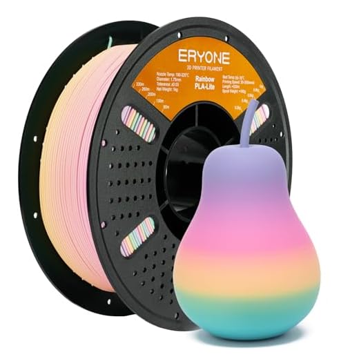 ⚡ ERYONE PLA Basic Rainbow 3D Printer Filament, Guava Color Changing Filament 1.75mm, Multicolor PLA for 3D Printing, Gradient 1KG Spool (2.2 lbs) Fit Most FDM Printers