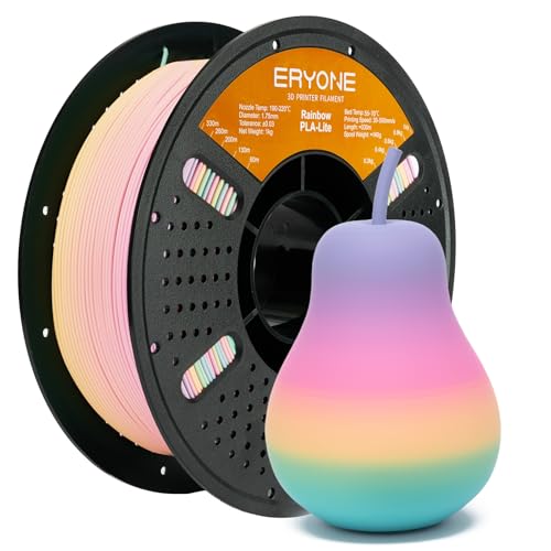 ERYONE PLA Lite Rainbow 3D Printer Filament Guava Color Changing Filament 1.75mm Multicolor PLA for 3D Printing Gradient 1KG Spool (2.2 lbs) Fit Most FDM Printers