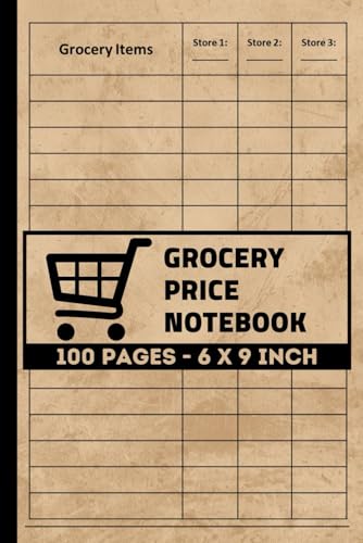 Grocery Price Notebook: Store Price Comparison Log Book | Shopping