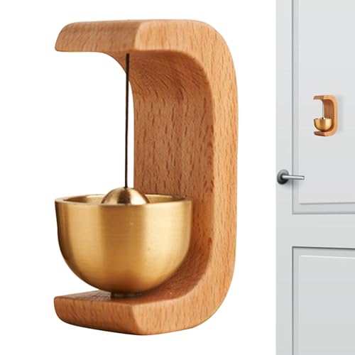Campainha de lojistas para abertura de porta - enfeites de campainha de madeira e decoração de pendu