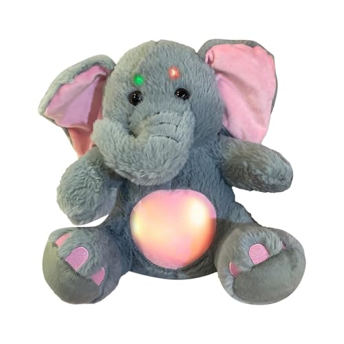 Éléphant en peluche LED 35cm veilleuse douce pour chambre
