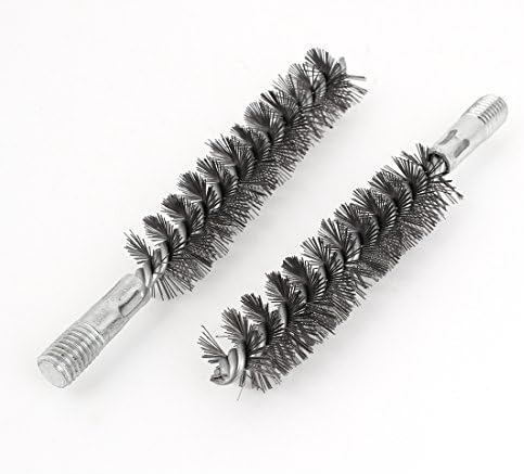 Aexit 12mm Thread Painting Supplies & Wall Treatments 25mm Dia Steel Wire Pipe Tube Cleaning Chimney Paint Rollers Brush 2pcs