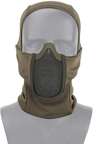 Photo de Tactique Vêtement Balaclava Respirant Masque Masque Ninja Style Visage Complet Airsoft Masque Coupe-Vent Moto Cyclisme Capuche Cache-Cou Balaclava