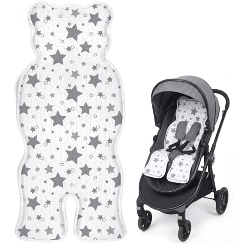 Orzbow Colchoneta Silla Paseo Universal   Colchoneta Carro Bebe Verano | Gran Refrescante Transpirable | para Silla de Coche para Bebé, Carrito, Asientos Bebé y Minicuna | Estrella