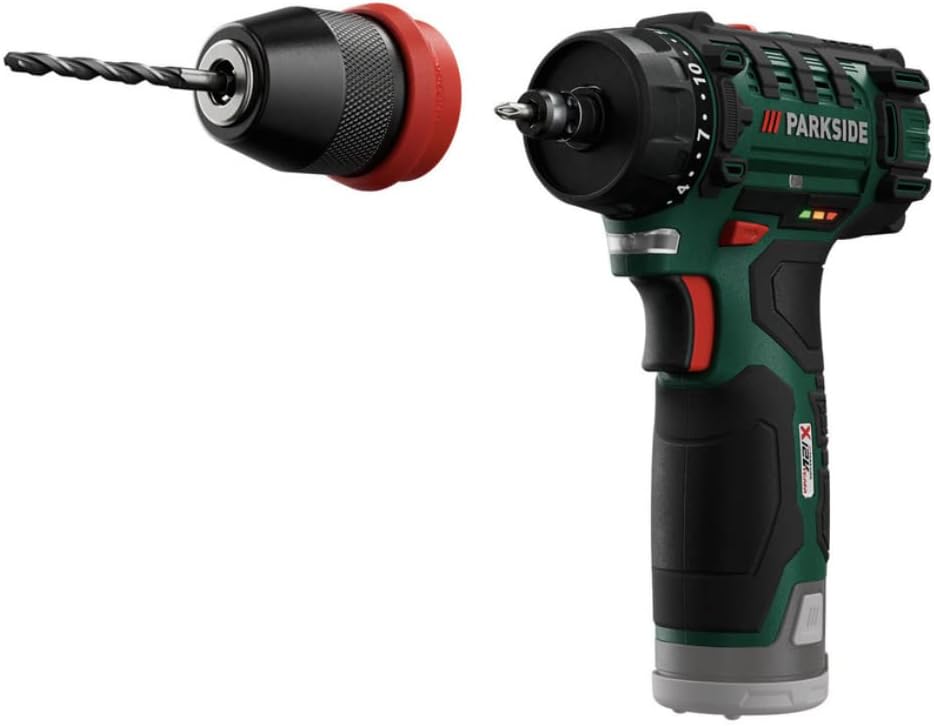 Parkside 12V Cordless drill 2speed drive infinitely variable speed