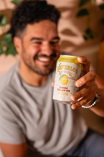 Image of Waterloo Sparkling Water, Lemon Italian Ice Naturally Flavored, 12 Fl Oz Cans (Pack of 12) - Zero Calories and Zero Sugar or Sweeteners
