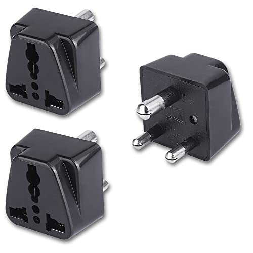 Image of MX USA to India Converter Plug - World Travel Adapter for USA, UK, China, Canada & More - 3-Pin Type D Plug Adapter for India