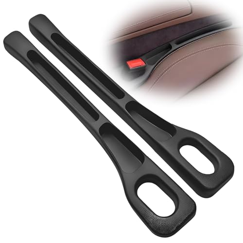 wilcractk Accesorios Coche Organizador Interior, 2 Unidades en Negro, Relleno Antipolvo para Huecos de Asiento, Bandeja de Almacenaje Práctica para Vehículos y Protección Contra Pérdidas