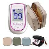 セット品 ポーチ付き ケンツメディコ パルスオキシメーター パルモニ プラス KM-350 Plus 日本製 特定保守管理医療機器認証 JIS規格適合 (ピンクポーチセット)