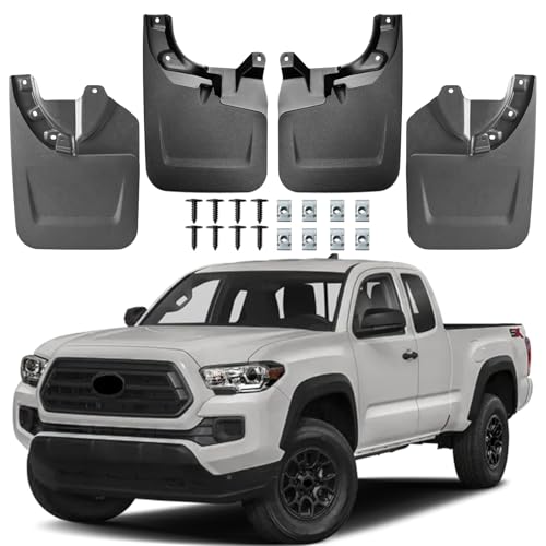 Image of XUKEY 4PCS Mud Flaps Splash Guard for Toyota Tacoma 2022 2023 Mudguards Mudflaps with Fender Flares Tire Protector Rear Front Car Accessories Replacement