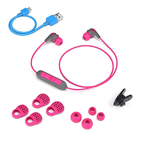 Jlab Audio Jbuds Pro Bluetooth Wireless Signature Earbuds | Titanium 10Mm Drivers | 6-Hour Battery Life | Music Controls | Noise Isolation | Bluetooth 4.1 Extra Gel Tips And Cush Fins | Graphite/Pink #TOP5