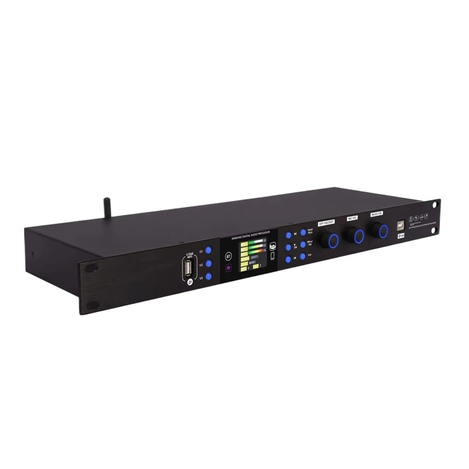 Efector Frontal De Karaoke, Procesador De Audio Digital, Preefectos KTV, Procesador De Efecto Eco DSP De 32 Bits Con Software For PC, Bluetooth