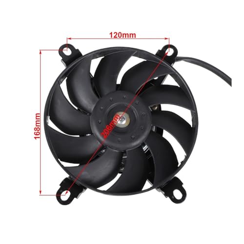 Ventilador de radiador 12V para moto de cross y ATV quad buggy 4