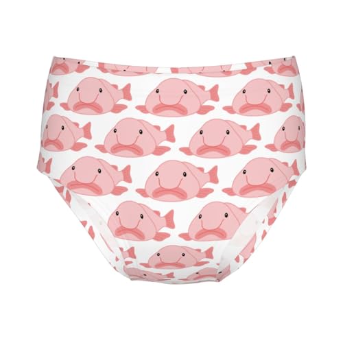 Blob Fish Pattern Girls' Underwear Soft Cotton Little Girls Panties Comfort Briefs