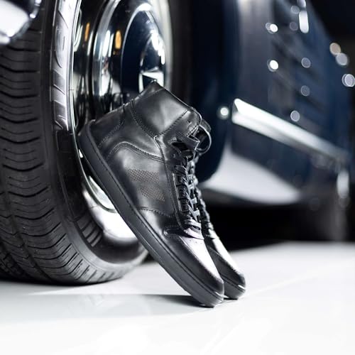 Piloti Driving Shoes for Men, Drift Mid Italian Nubuck Leather High Top Everyday Driving Sneaker 5