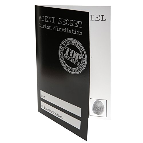 Preisvergleich Produktbild Themenparty Geheim / Spezial Agent 00 Einladungskarten