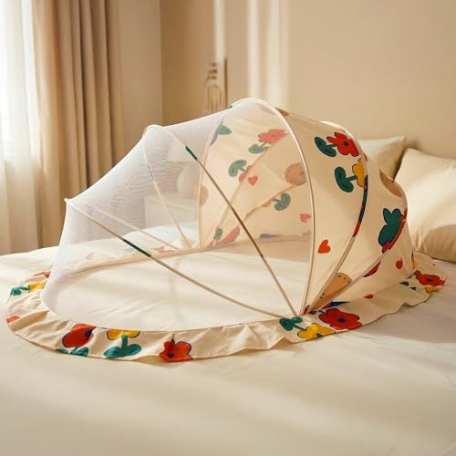 Image of StarAndDaisy Baby Mosquito net for Baby 0-12 Months for Infants, Toddlers Safe Baby, Breathable mesh-Mosquito Net for Baby's Peaceful Sleep, Baby Sleeping pod - Rainbow Print