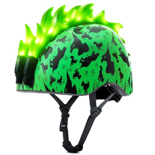 Image of Toddler Bike Helmet with LED Lights for Boys 2-12 Years