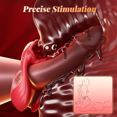 Image of Vibrating Cock Ring with 3 in G Spot Vibrator - Couples Sex Toy Men Cock Sleeve Penis Ring Women Licking Clitoral Vibrator Massager with 4 Motor & 7 Vibrations, Adult Toys Silicone Erection C Ring