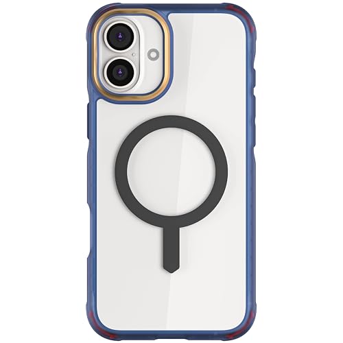 Coque iPhone 16 Plus transparente silicone antichoc bleu MagSafe