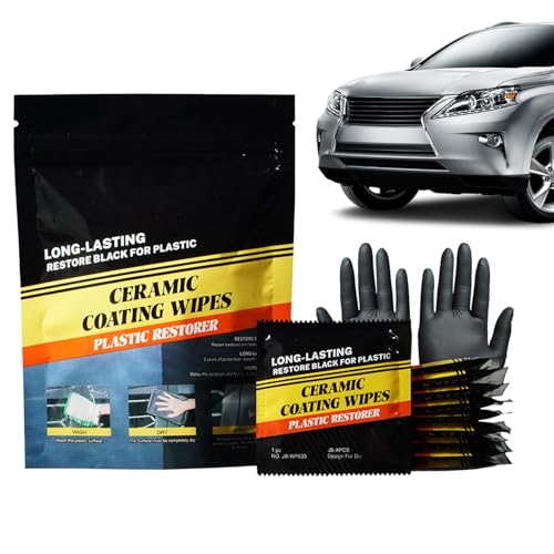 Tioheam Toallitas para Limpieza Interior Coche,Limpiador para Cuidado Automotriz | Toallitas Eficaces Limpieza Automotriz Restauración Cuadro De Mandos Y Cuero | para Camiones, SUVs, Autocaravanas,