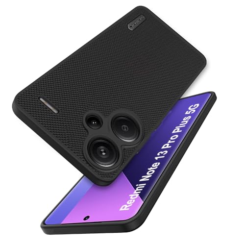 TOUCCH Liquid Silicone Case Cover for Xiaomi Mi Redmi Note 13 Pro Plus 5G / Note 13 pro+| Shock Proof & 360 Protection| Premium Cover for Mi Redmi Note 13 Pro Plus 5G | Silicone Sand Blast – Black- Best and cheap mobile covers in India