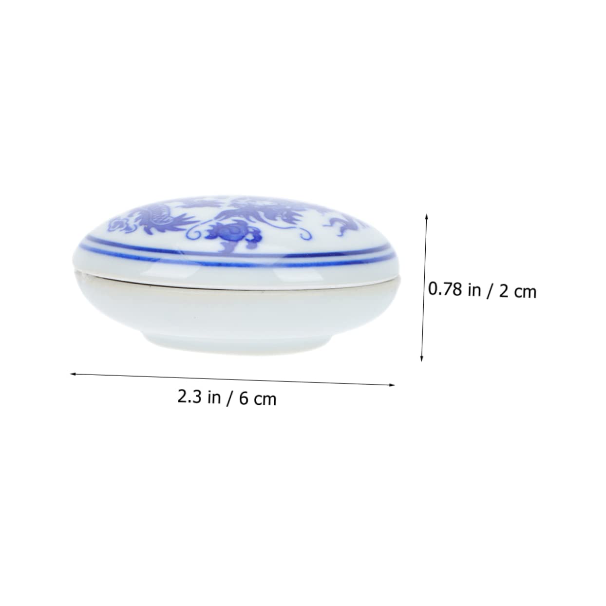 Angoily 4 Pezzi Scatola per Tampone di Inchiostro in Ceramica Rossa, Liscia e Facile da Pulire, Stile Cinese Retro per Calligrafia e Sigilli
