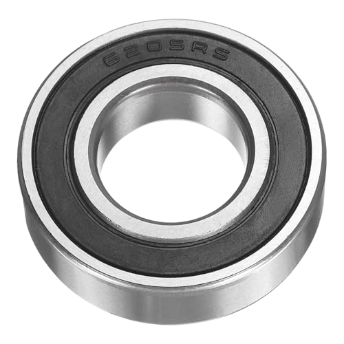 Image of sourcing map 6205 2RS Deep Groove Ball Bearings, 25x52x15mm Chrome Steel Double Rubber Seal Bearing for Electric Motor, Home Appliances, Garden Machinery, (ABEC5)