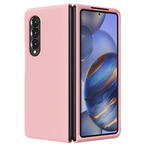 Coque silicone Samsung Z Fold 3 rose pour usage quotidien
