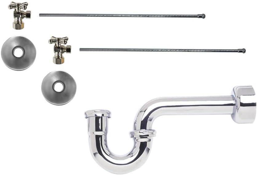 Lavatory Supply KIT - Brass Cross Handle with 1/4 Turn Ball Valve MT621-NL