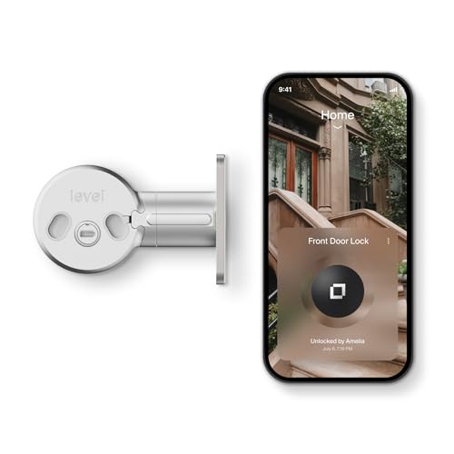 Level Bolt Smart Deadbolt - Make Your Lock Smart Without Changing Keys or Hardware - Matter-Over-Thread Plus Apple Home Key - Keyless & Remote Access via Apple, Alexa, Google Home, SmartThings
