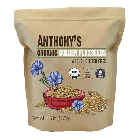 Anthony's Organic Whole Golden Flaxseeds Cover