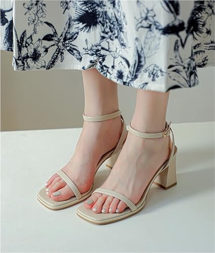 Women's Heels Sandal Square Block Open Toe Ankle Strap Chunky Sandals With Buckle For Daily Work Wedding Party2