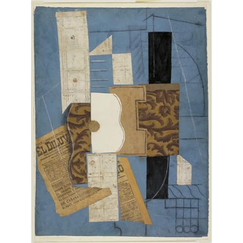 Toile Picasso Guitare impression giclée 76x101 cm pour grand mur vide