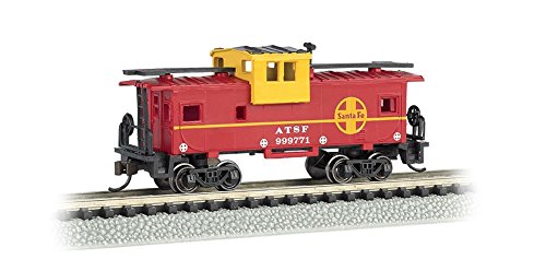 Bachmann - Santa Fe #999771 - Red - Ho Scale 36' Wide Vision Caboose, Prototypical Red